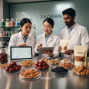 Jujube quality control: Laboratory testing for pesticide residues on jujubes.