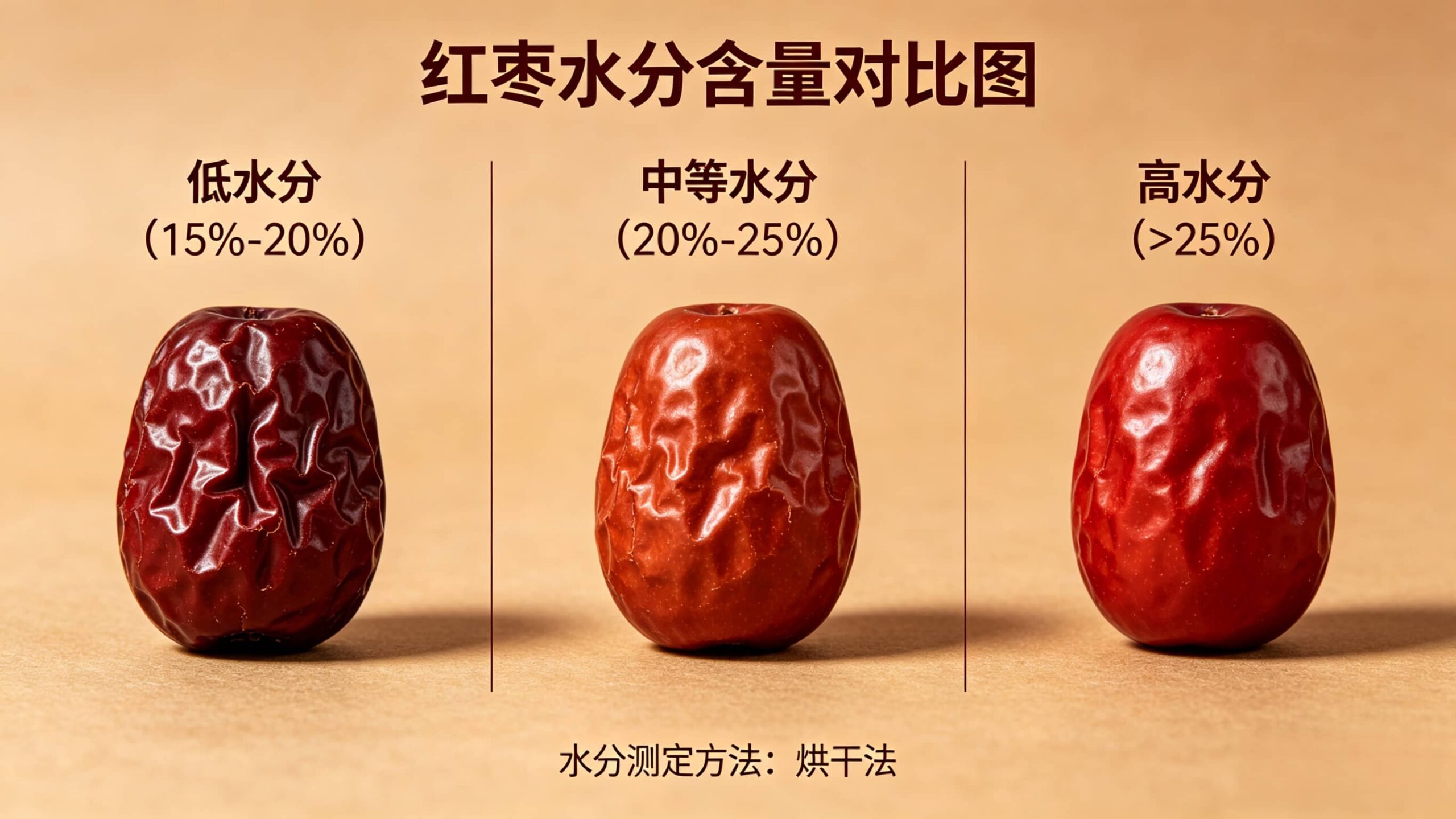dried fruit storage moisture levels for jujube and raisins
